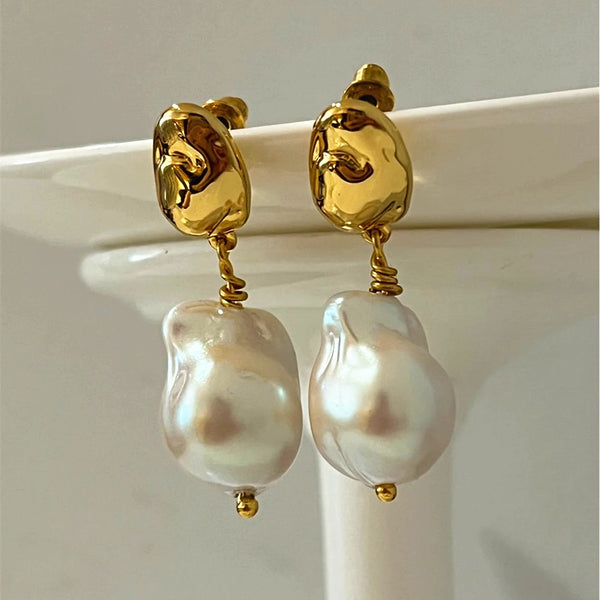 Cachemire – boucles d'oreilles avec pendentif en perles pour femmes, rétro français, baroque, mode MS, bijoux élégants en métal